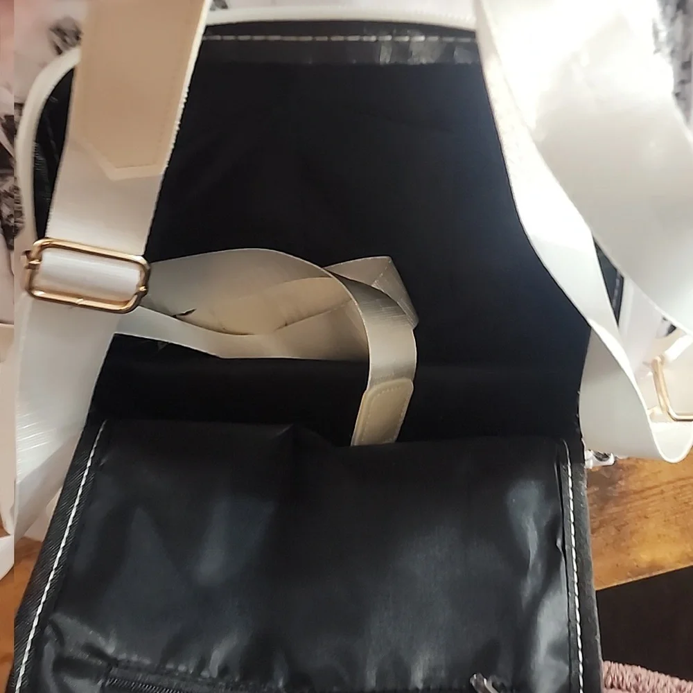FIRM PRICE Anti Theft Elegant White and Black Butterfly Print Backpack Casual
